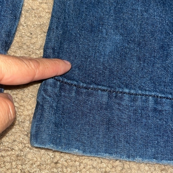 THE GREAT. The Seafair Jean Ultrahigh Wide Leg Jean Blue Grass Wash 26 - Picture 11 of 13
